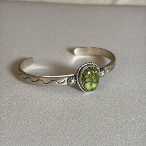 Navajo Handmade Sonoran Gold Cuff Bracelet